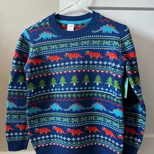 NEW Gymboree Boys’ “Dino-mite” Fair Isle Sweater – Size 10 (Navy Sail)